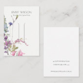 ピンク赤面ブルーベルフローラバンチヘアクリップディスプレイ 名刺 (正面/裏面)