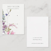 ピンク赤面ブルーベルフローラバンチ2イヤリングディスプレイ 名刺 (正面/裏面)