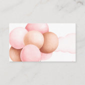 ピンク赤面ベアウォーター色おむつラッフルチケット エンクロージャーカード (裏面)