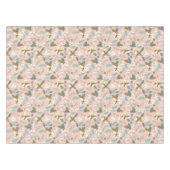 ピンク赤面ポインセチア冬クリスマス休日 テーブルクロス (正面(横))