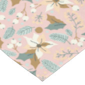 ピンク赤面ポインセチア冬クリスマス休日 テーブルクロス (アングル)