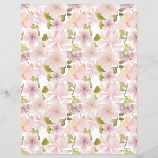 ピンク赤面マグノリアフローラブライダルシャワービンゴ (裏面)