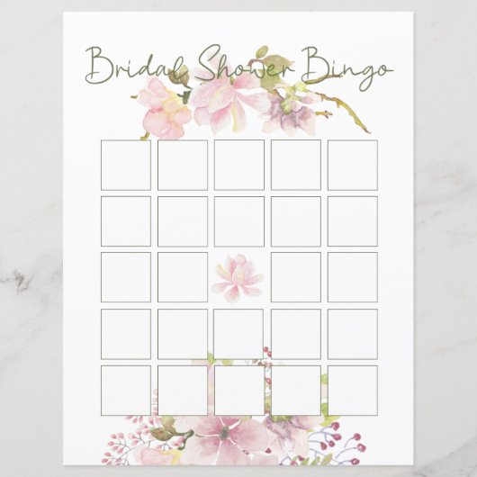 ピンク赤面マグノリアフローラブライダルシャワービンゴ (正面)