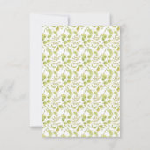 ピンク赤面マグノリアフローラ結婚式RSVPカード 出欠カード (裏面)