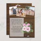 ピンク赤面ミントフローラPHOTOありがとう結婚さん (正面/裏面)