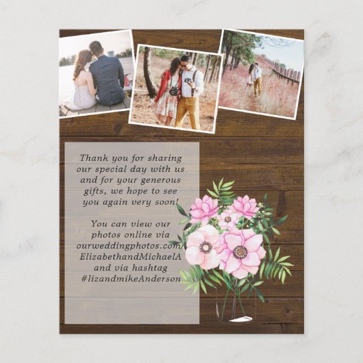 ピンク赤面ミントフローラPHOTOありがとう結婚さん (正面)