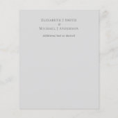 ピンク赤面ミント結婚詳細エンクロージャカード (裏面)