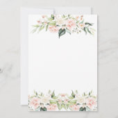 ピンク赤面ユーカリフローラ結婚式招待状 招待状 (裏面)