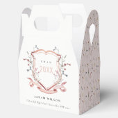 ピンク赤面ワイルドフラワーウォーターカラークレスト卒業 フェイバーボックス (オープン)