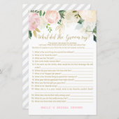 ピンク赤面及び金ゴールドブライダルシャワーゲーム印刷 (正面/裏面)