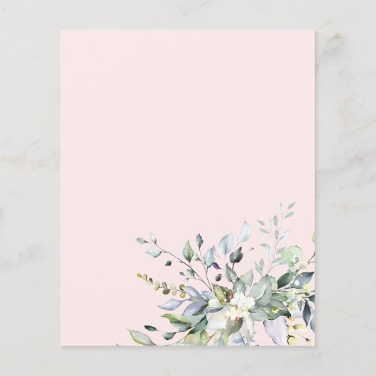 ピンク赤面幾何学予算結婚式招待状 (裏面)