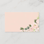 ピンク赤面幾何学的ブライダルシャワーレシピ要求 エンクロージャーカード (裏面)