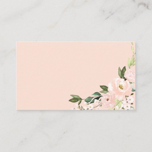 ピンク赤面幾何学的ブライダルシャワーレシピ要求 エンクロージャーカード (裏面)