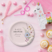 ピンク赤面春ワイルドフラワーズガーデンブライダルシャワー ペーパープレート (パーティー)