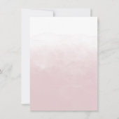 ピンク赤面植物水彩40th誕生日 招待状 (裏面)