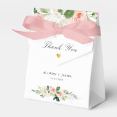 ピンク赤面水彩フローラ結婚ズ フェイバーボックス (正面サイド)