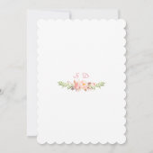 ピンク赤面水彩ユニコーン女の子ベビーシャワー 招待状 (裏面)