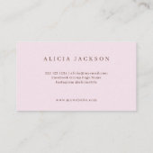 ピンク赤面水彩花びらウェディングプランナー 名刺 (裏面)