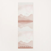 ピンク赤面水彩風景モノグラムヨガマット ヨガマット (正面)