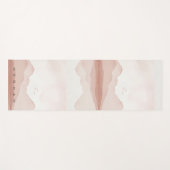 ピンク赤面水彩風景モノグラムヨガマット ヨガマット (正面(横))