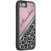 ピンク赤面照明ヒョウ柄 Case-Mate iPhoneケース (裏面/右)