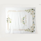 ピンク赤面牡丹金ゴールド開花フォトブー結婚ス タペストリー (正面(横))