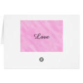 ピンク赤面結婚のテーブルテントカード (裏面横)