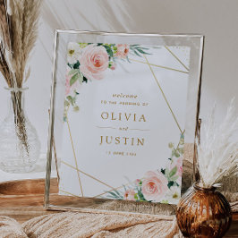 ピンク赤面結婚幾何徴候 ポスター