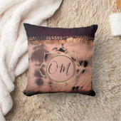 ピンク赤面絞り染めOMロータス クッション (ブランケット)