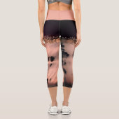 ピンク赤面絞り染めOM カプリレギンス (裏面)