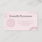 ピンク赤面自家製ハートCookie 名刺 (裏面)