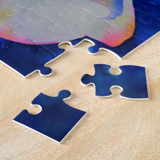 ピンク赤面蘭 ジグソーパズル (側面)