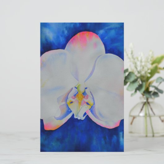 ピンク赤面蘭 便箋 (スタンド正面)