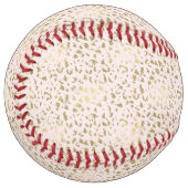 ピンク赤面金ゴールドアニマルプリント ソフトボール (正面左)