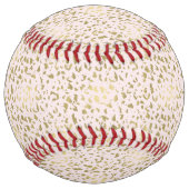 ピンク赤面金ゴールドアニマルプリント ソフトボール (裏面)