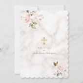 ピンク赤面金ゴールドインビタシオンデバウティゾコンフローレス 招待状 (裏面)