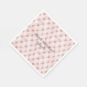 ピンク赤面金ゴールドタフツ誕生日 スタンダードランチョンナプキン (角)