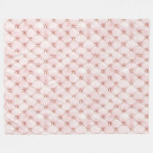 ピンク赤面金ゴールドタフツ誕生日 フリースブランケット (正面(横))