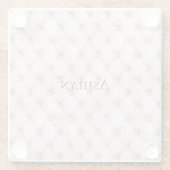 ピンク赤面金ゴールドタフツ ガラスコースター (裏面)