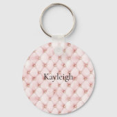 ピンク赤面金ゴールドタフツ キーホルダー (正面)