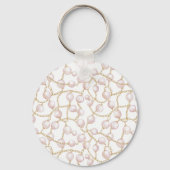 ピンク赤面金ゴールドタフツ キーホルダー (裏面)