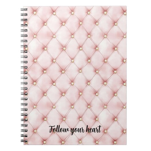ピンク赤面金ゴールドタフツ ノートブック (正面)