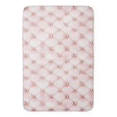 ピンク赤面金ゴールドタフツ バスマット (正面縦)