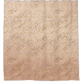 ピンク赤面金ゴールドヒョウ印刷 シャワーカーテン (正面)