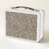 ピンク赤面金ゴールドヒョウ印刷 メタルランチボックス (裏面)