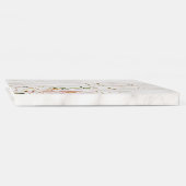 ピンク赤面金ゴールドフラワーズマーブルモノグラム結婚ズ ゲストブック (背)