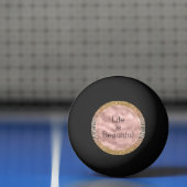 ピンク赤面金ゴールドブラックグリッジーグリッターゼブラプリント 卓球ボール (ネット)