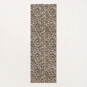 ピンク赤面金ゴールドレオパードプリント ヨガマット (裏面)