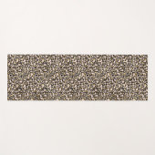 ピンク赤面金ゴールドレオパードプリント ヨガマット (正面(横))