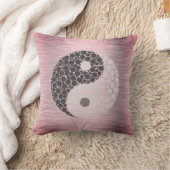 ピンク赤面陰陽 クッション (ブランケット)